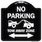 Signmission No Parking Tow-Away Zone W/ Bidirectional Arrow Heavy-Gauge Aluminum Sign, 18" x 18", BW-1818-23608 A-DES-BW-1818-23608 - alternate 1